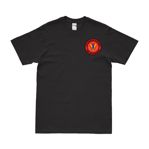 5th Marine Division Spearhead Left Chest USMC Legacy T-Shirt Tactically Acquired Small Black 