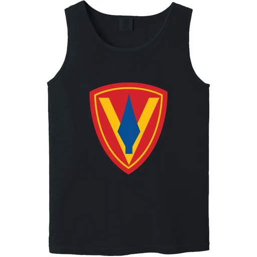5th Marine Division Unit Logo Emblem Tank Top Tactically Acquired Black Small 