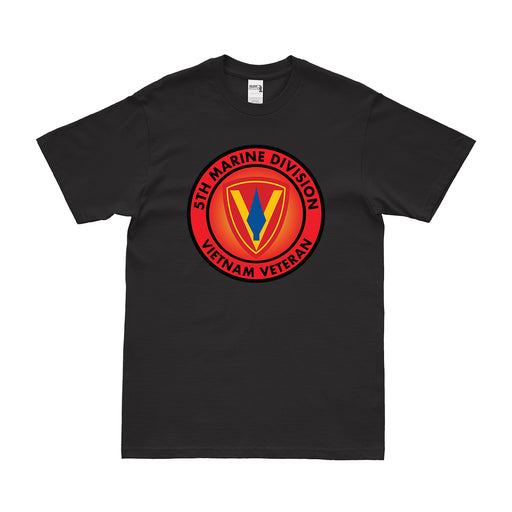 5th Marine Division Vietnam Veteran Emblem T-Shirt Tactically Acquired Small Black 