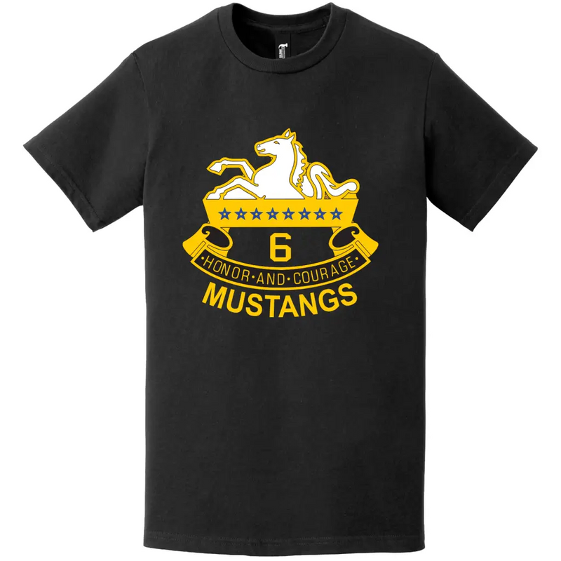 6-8 CAV Regiment "Mustangs" Unit Logo T-Shirt