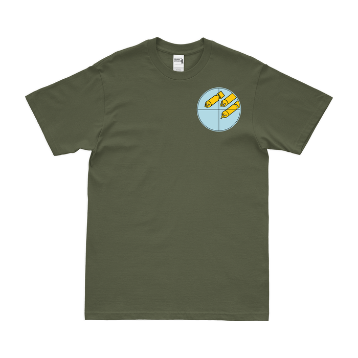 615th Bomb Squadron Left Chest Emblem T-Shirt Tactically Acquired Military Green Small 