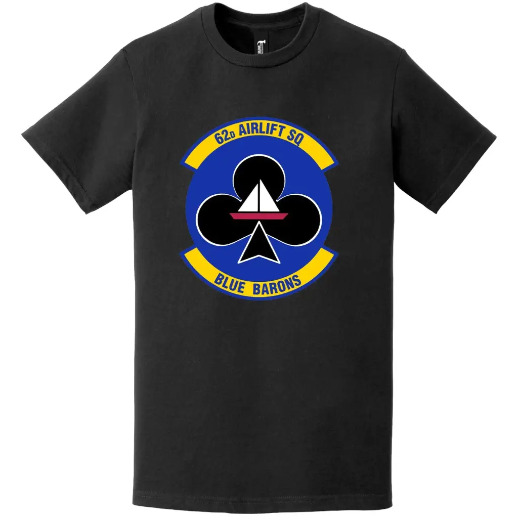 62nd Airlift Squadron Logo Emblem T-Shirt Tactically Acquired   