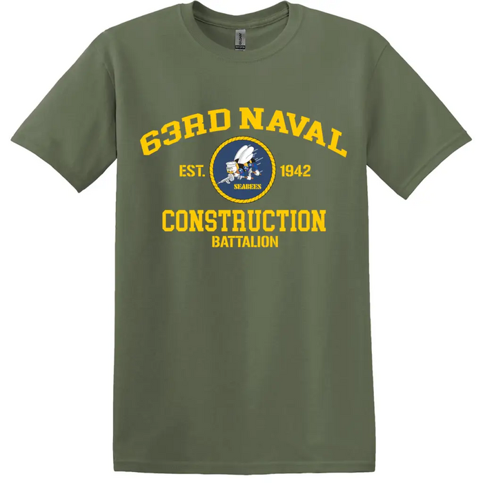 63rd Naval Construction Battalion (63rd NCB) T-Shirt Tactically Acquired   