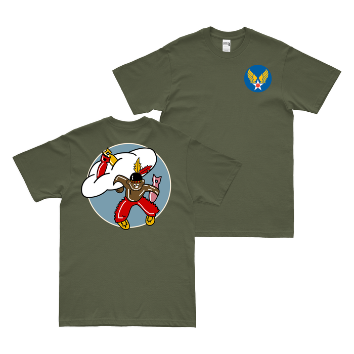 Double-Sided 646th Bombardment Squadron WW2 T-Shirt Tactically Acquired Military Green Small 