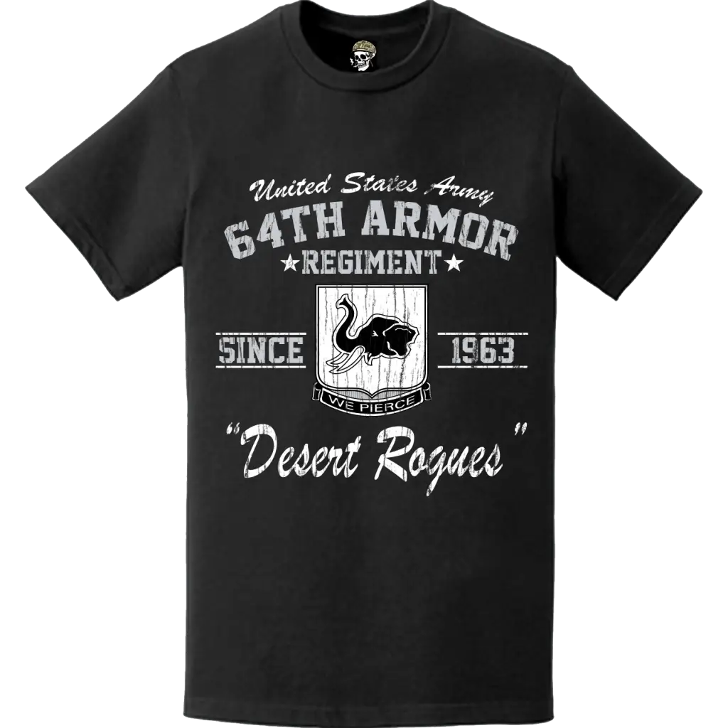 Distressed 64th Armor Regiment Since 1963 Legacy T-Shirt Tactically Acquired   
