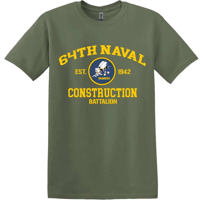 64th Naval Construction Battalion (64th NCB) T-Shirt Tactically Acquired   