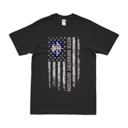 U.S. Army 65th Infantry Division American Flag T-Shirt Tactically Acquired Small Black 