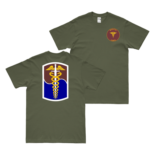 Double-Sided 65th Medical Brigade T-Shirt Tactically Acquired Military Green Small 