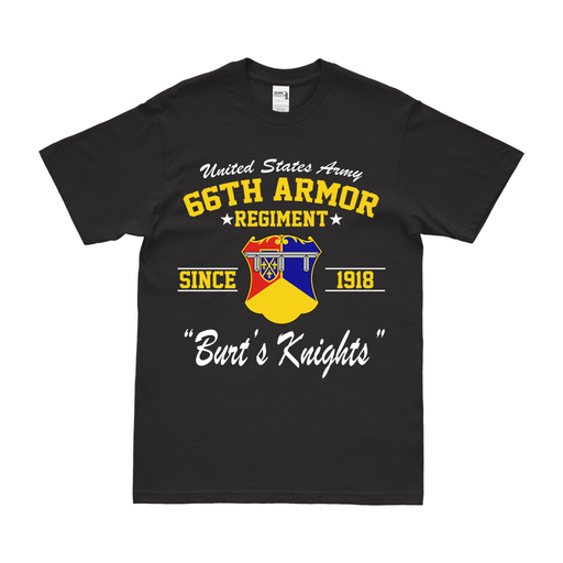 66th Armor Regiment Since 1918 Unit Legacy T-Shirt Tactically Acquired Black Clean Small