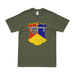 66th Armor Regiment Unit Emblem T-Shirt Tactically Acquired Military Green Distressed Small