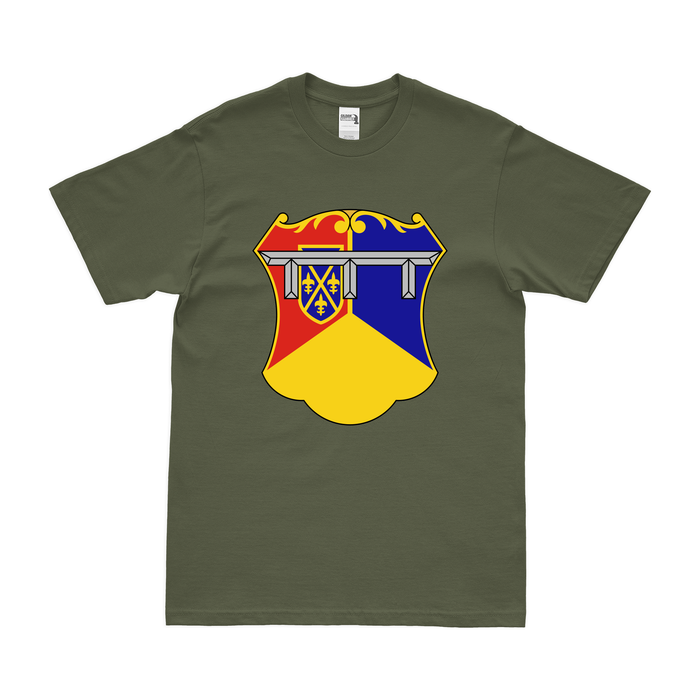 66th Armor Regiment Unit Emblem T-Shirt Tactically Acquired Military Green Clean Small
