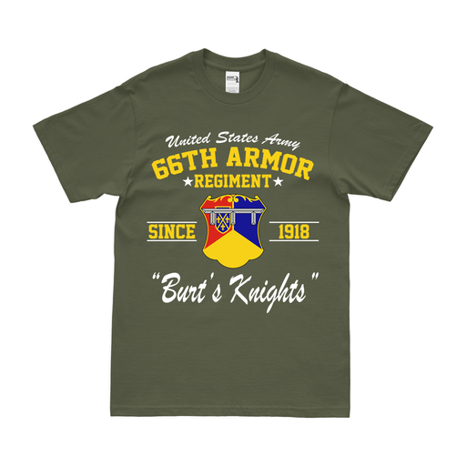 66th Armor Regiment Since 1918 Unit Legacy T-Shirt Tactically Acquired Military Green Clean Small