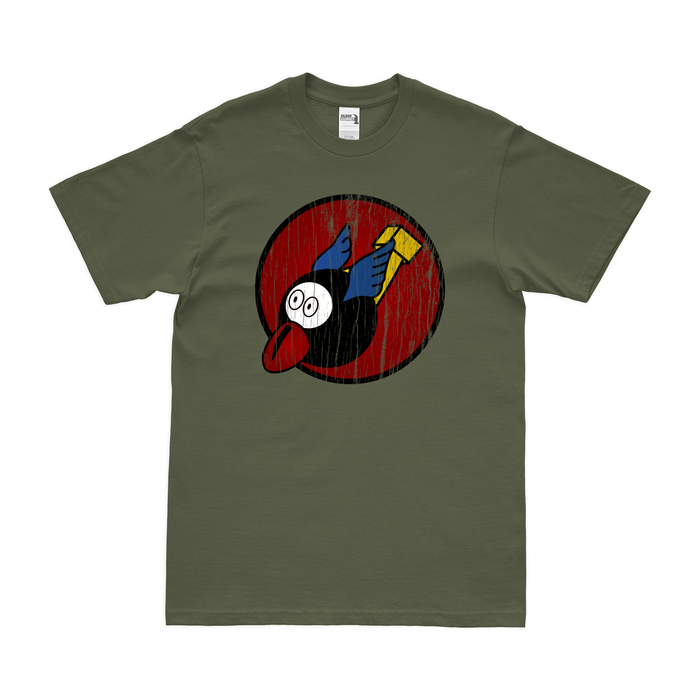 66th Bombardment Squadron WW2 USAAF T-Shirt Tactically Acquired Military Green Distressed Small