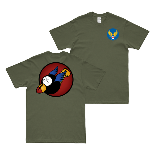 Double-Sided 66th Bombardment Squadron WW2 AAF T-Shirt Tactically Acquired Military Green Small 