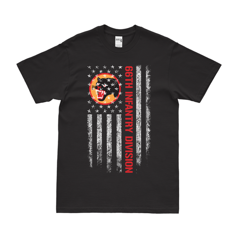 U.S. Army 66th Infantry Division American Flag T-Shirt