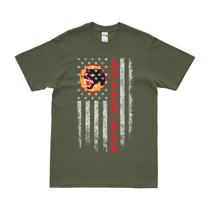 U.S. Army 66th Infantry Division American Flag T-Shirt