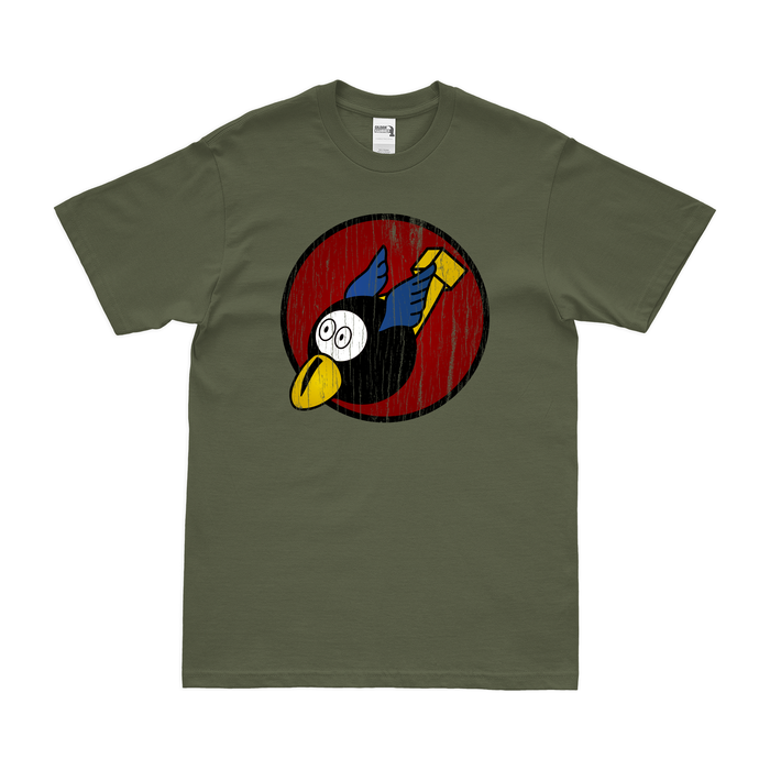 67th Bombardment Squadron WW2 USAAF T-Shirt Tactically Acquired Military Green Distressed Small