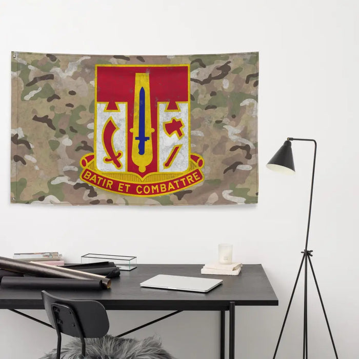 682nd Engineer Battalion Indoor Wall Flag Tactically Acquired   