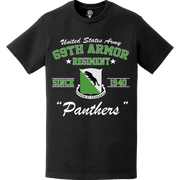 69th Armor Regiment "Panthers" Since 1940 Unit Legacy T-Shirt Tactically Acquired   