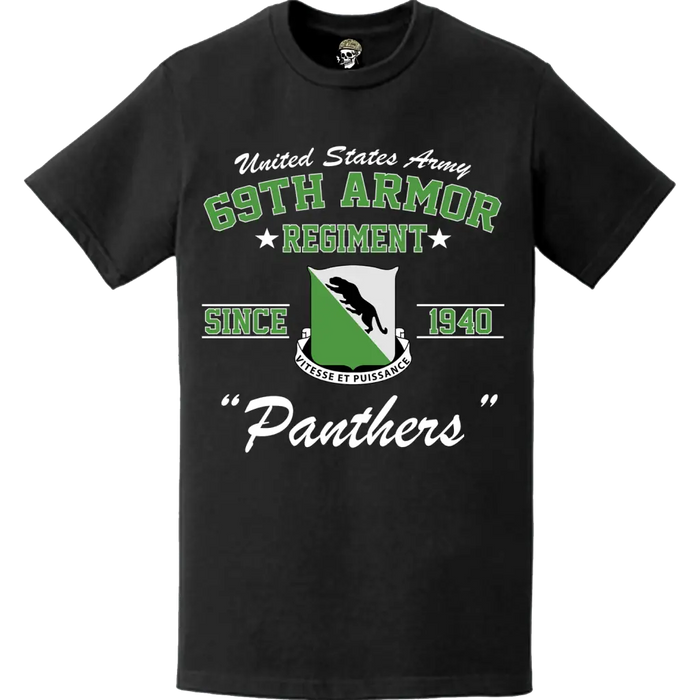 69th Armor Regiment "Panthers" Since 1940 Unit Legacy T-Shirt Tactically Acquired   