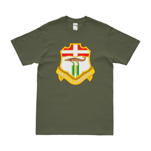 U.S. Army 6th Infantry Regiment Unit Logo Emblem T-Shirt Tactically Acquired Military Green Clean Small