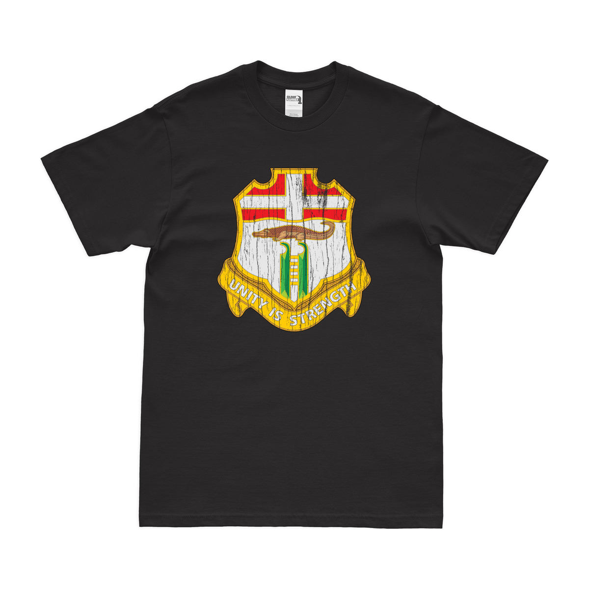 U.S. Army 6th Infantry Regiment Unit Logo Emblem T-Shirt Tactically Acquired Black Distressed Small