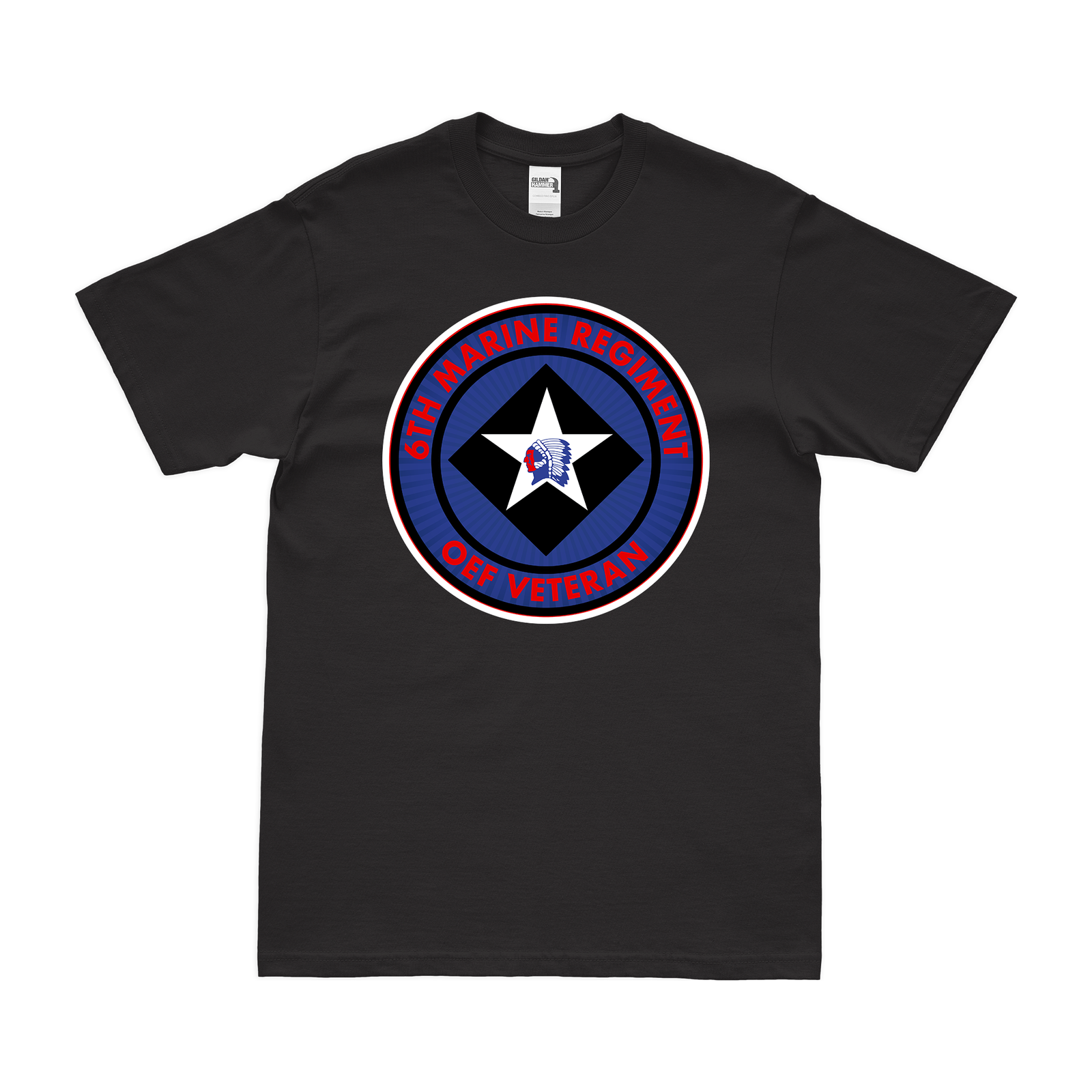 6th Marine Regiment OEF Veteran T-Shirt Tactically Acquired Black Clean Small