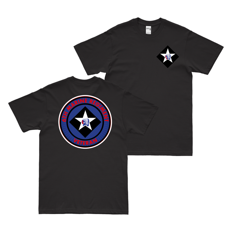 Double-Sided 6th Marine Regiment Veteran T-Shirt