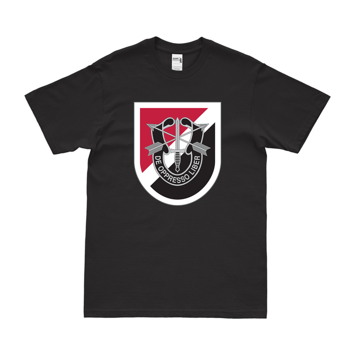 6th Special Forces Group (6th SFG) Beret Flash T-Shirt Tactically Acquired Black Clean Small