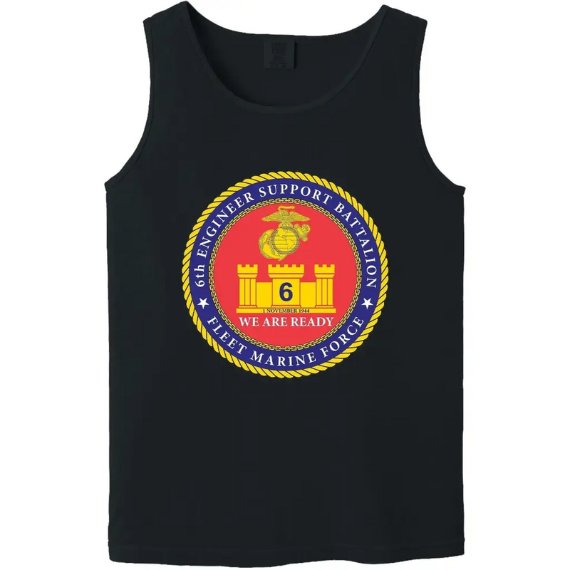 6th Engineer Support Battalion (6th ESB) Unit Logo Emblem Tank Top