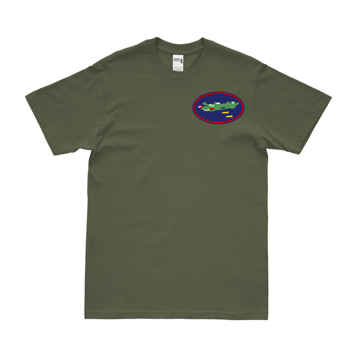 705th Bomb Squadron WW2 Left Chest Emblem T-Shirt Tactically Acquired Military Green Small 