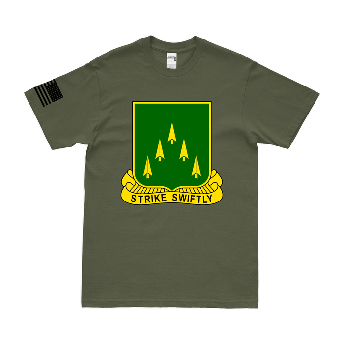 70th Armor Regiment Logo Emblem Crest T-Shirt Tactically Acquired Military Green Clean Small