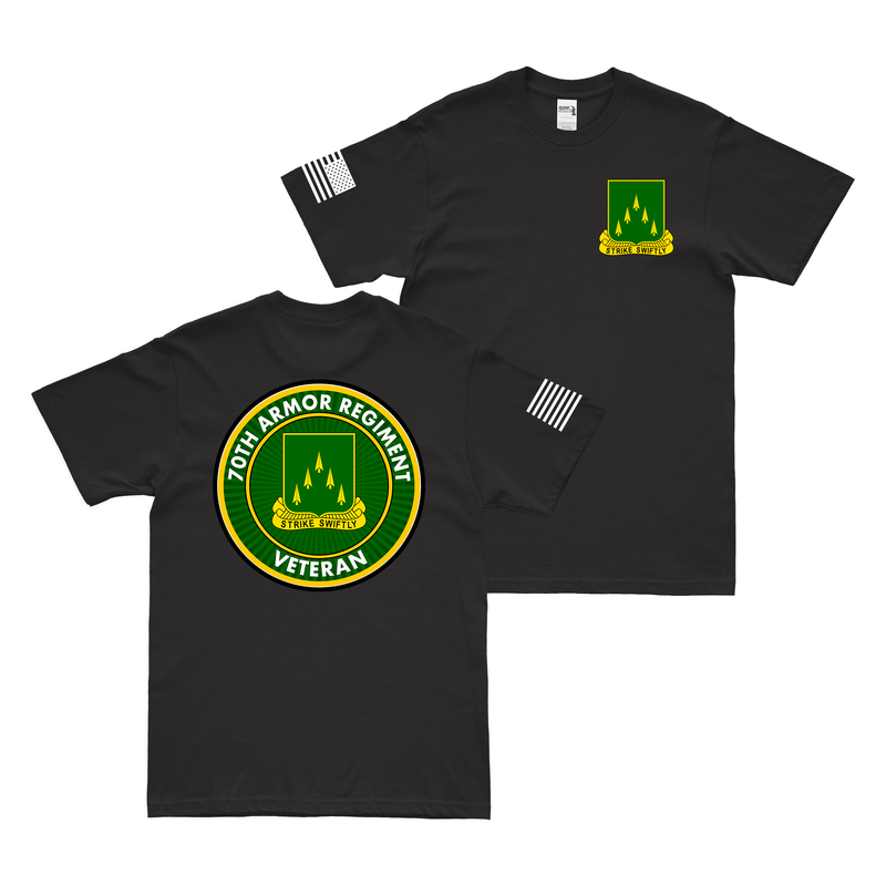 Double-Sided 70th Armor Regiment Veteran T-Shirt