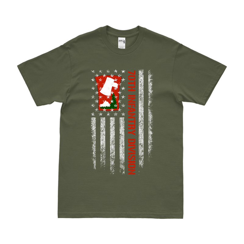 U.S. Army 70th Infantry Division American Flag T-Shirt