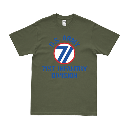 U.S. Army 71st Infantry Division Legacy T-Shirt Tactically Acquired Small Military Green 