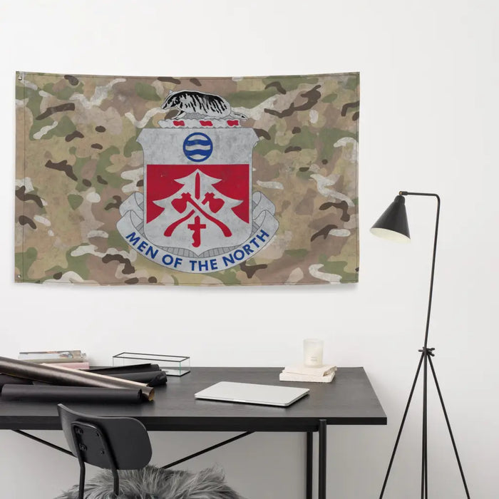 724th Engineer Battalion Indoor Wall Flag Tactically Acquired   