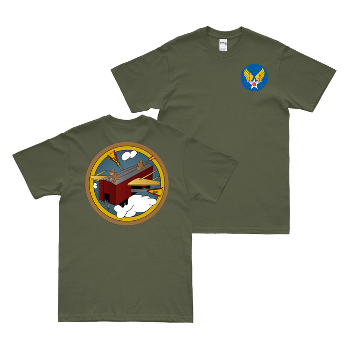 Double-Sided 727th Bombardment Squadron WW2 T-Shirt Tactically Acquired Military Green Small 