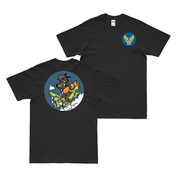 Double-Sided 729th Bombardment Squadron WW2 T-Shirt Tactically Acquired Black Small 