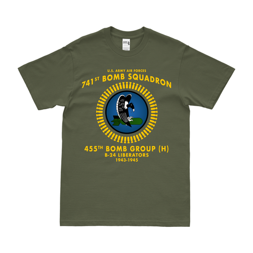 741st Bombardment Squadron WW2 Legacy T-Shirt Tactically Acquired Military Green Clean Small