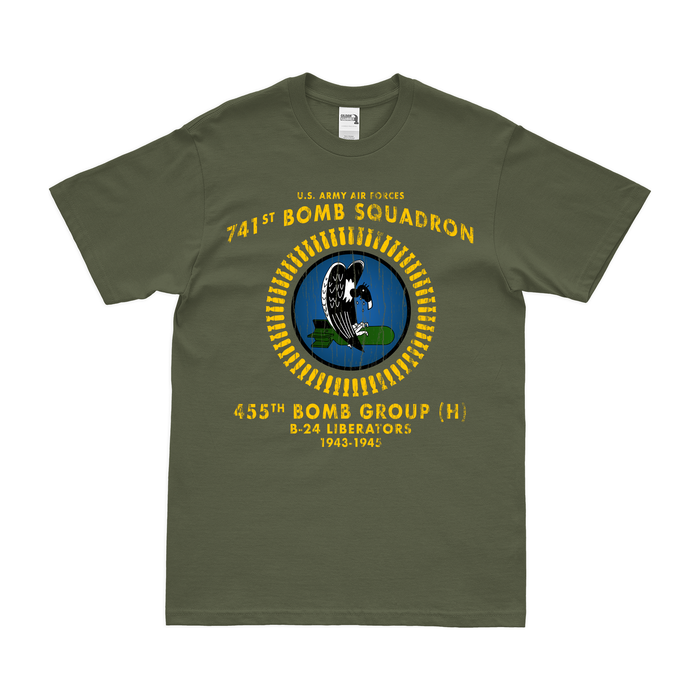 741st Bombardment Squadron WW2 Legacy T-Shirt Tactically Acquired Military Green Distressed Small