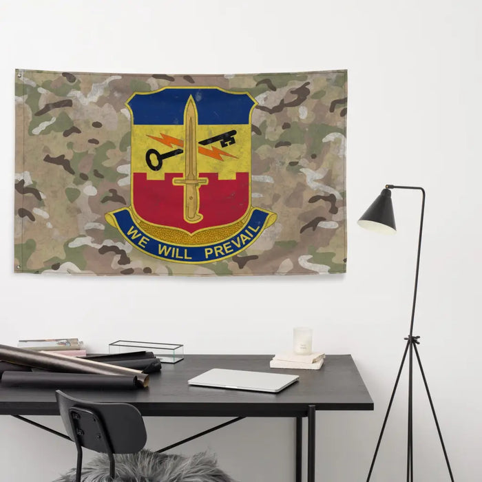 741st Engineer Battalion Indoor Wall Flag Tactically Acquired   