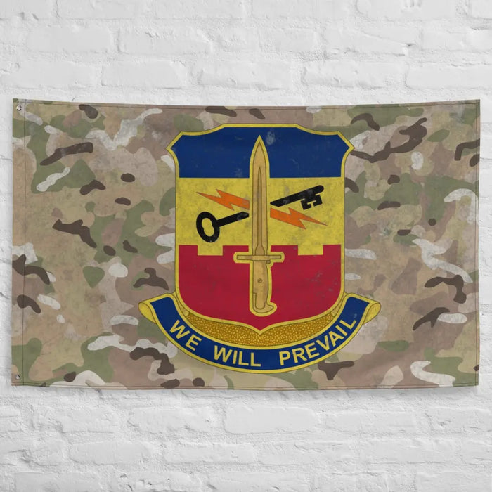 741st Engineer Battalion Indoor Wall Flag Tactically Acquired   