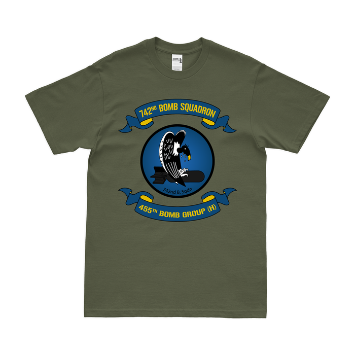 742nd Bomb Squadron WW2 Legacy Scroll T-Shirt Tactically Acquired Military Green Small 