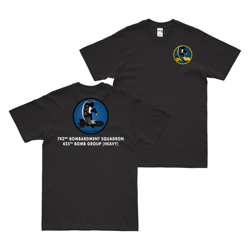 Double-Sided 742nd Bomb Squadron w/ Text T-Shirt Tactically Acquired Black Small 