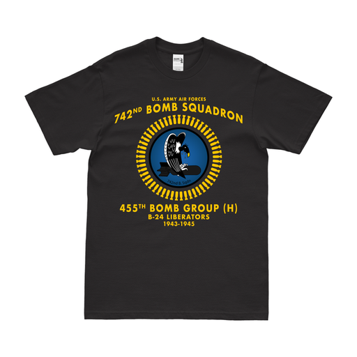 742nd Bombardment Squadron WW2 Legacy T-Shirt Tactically Acquired Black Clean Small