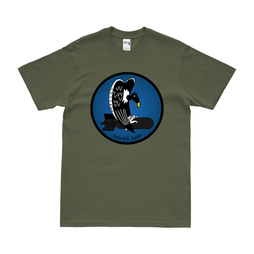 742nd Bombardment Squadron WW2 USAAF T-Shirt Tactically Acquired Military Green Clean Small