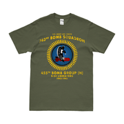 743rd Bombardment Squadron WW2 Legacy T-Shirt Tactically Acquired Military Green Distressed Small