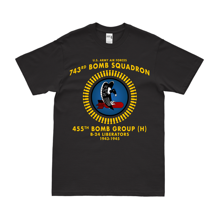 743rd Bombardment Squadron WW2 Legacy T-Shirt Tactically Acquired Black Clean Small