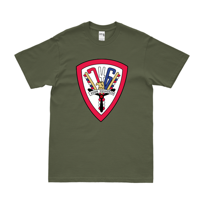 746th Bombardment Squadron USAAF WW2 T-Shirt Tactically Acquired Military Green Clean Small