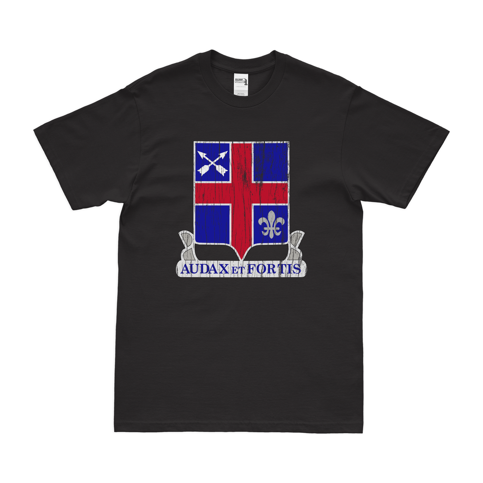 U.S. Army 74th Infantry Regiment Unit Logo Emblem T-Shirt Tactically Acquired Black Distressed Small
